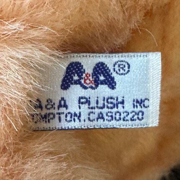 Vtg A & A Plush “Orange Sherbet” Bear 12" - Picture 5 of 7